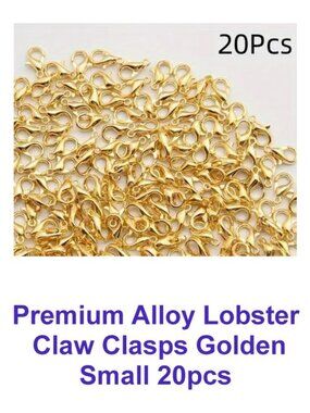 Premium Alloy Lobster Claw Clasps Gold Small 20pcs